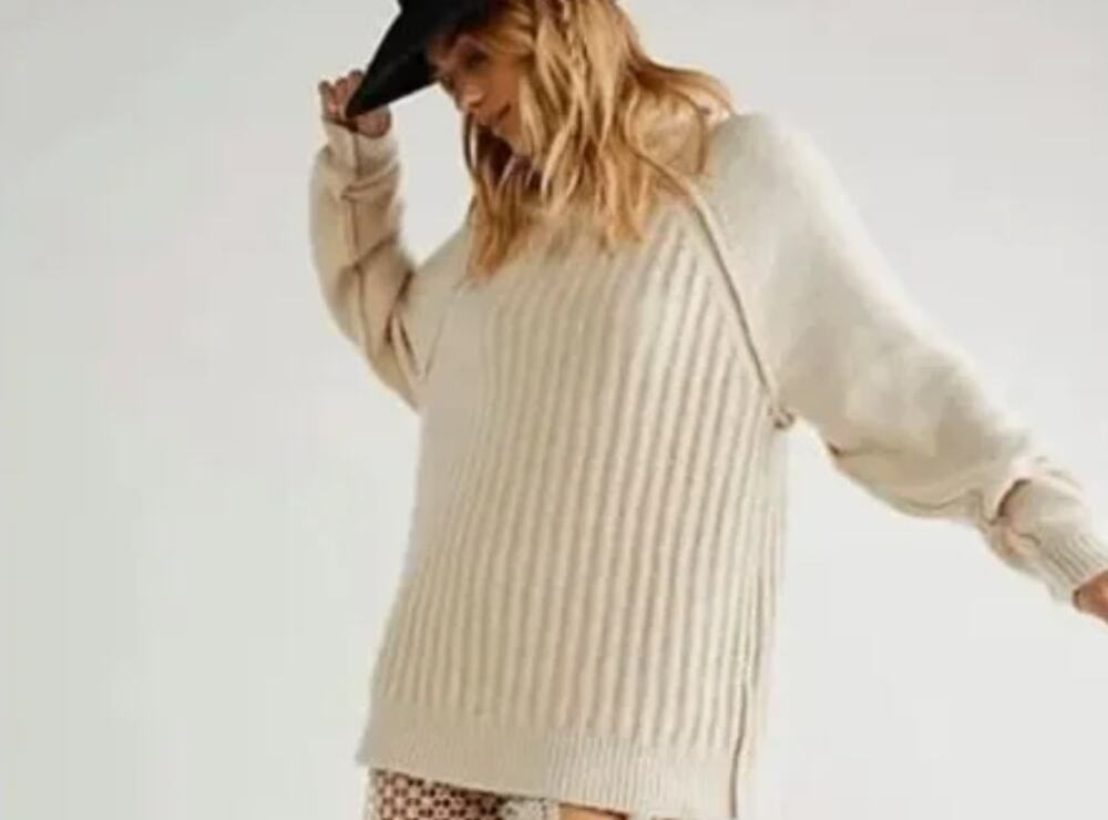 Free People Sand Big City Turtleneck